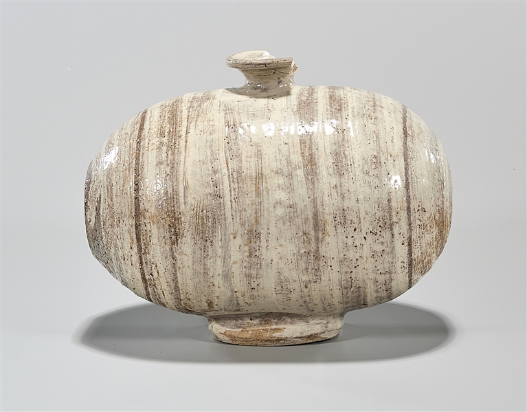 Korean glazed wine vessel; 7 1/4"