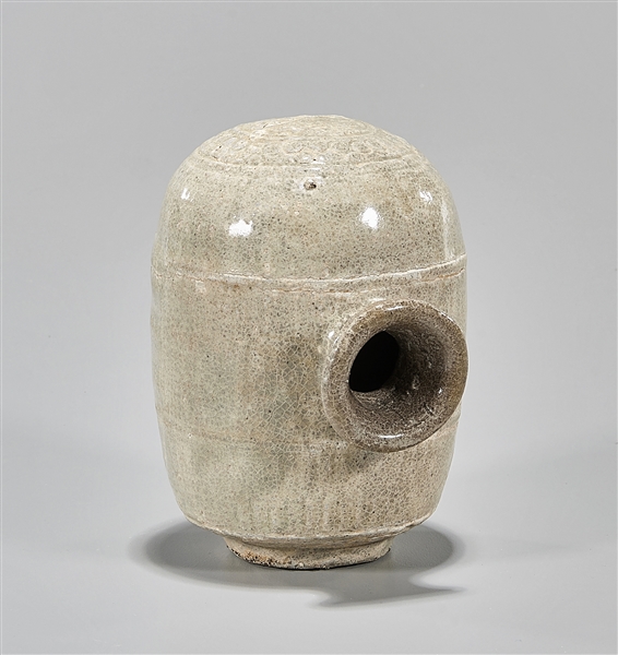 Korean celadon glazed barrel-form