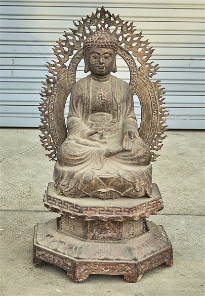 Chinese bronze sculpture of seated 2aec85