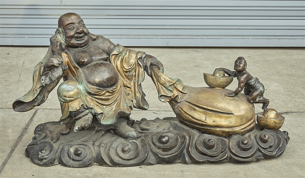 Chinese bronze sculpture of Budhai,
