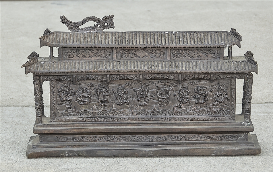 Chinese bronze architectural model;