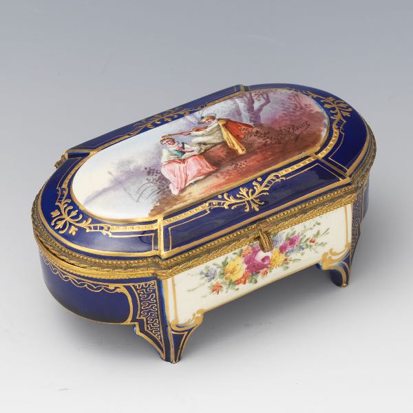 SEVRES STYLE PORCELAIN AND GILT