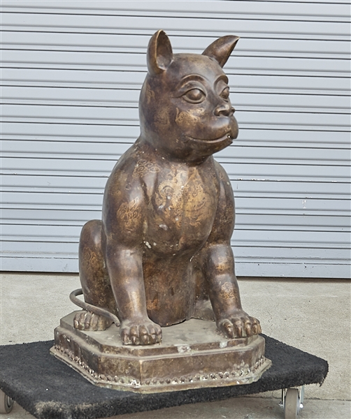 Chinese bronze figure of a cat  2aece8