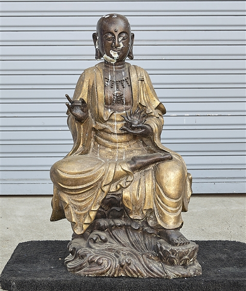 Chinese seated bronze gilt robed 2aecea