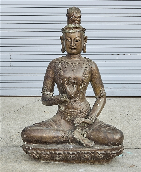 Chinese bronze seated Tara figure  2aed00