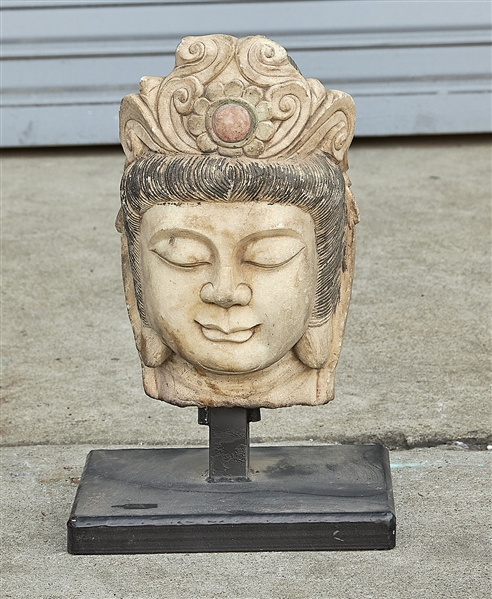 Chinese marble head of a figure;