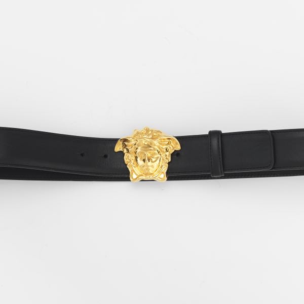 VERSACE MEN'S MEDUSA LEATHER BELT