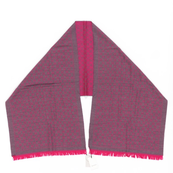GUCCI SMALL GG PATTERNED WOOL SCARF 2aed34