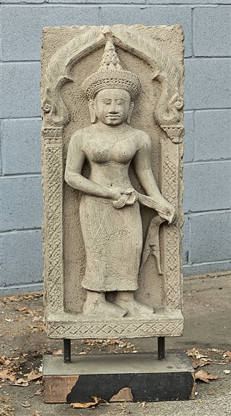 Southeast Asian carved stone figure;