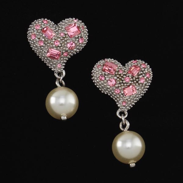 MIU MIU HEART EARRINGS 1" x ?"