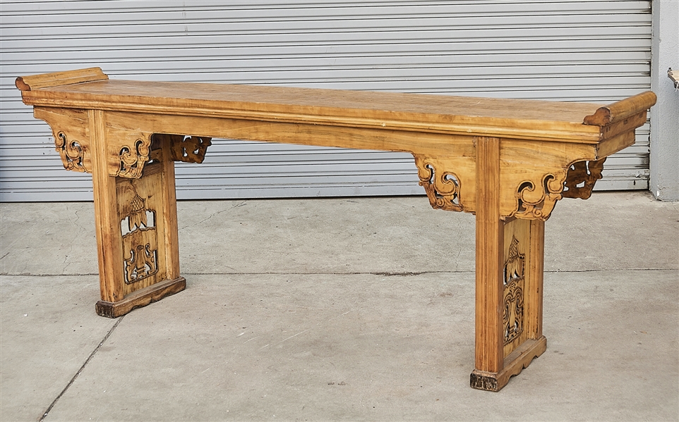 Chinese wood altar table; 38" x