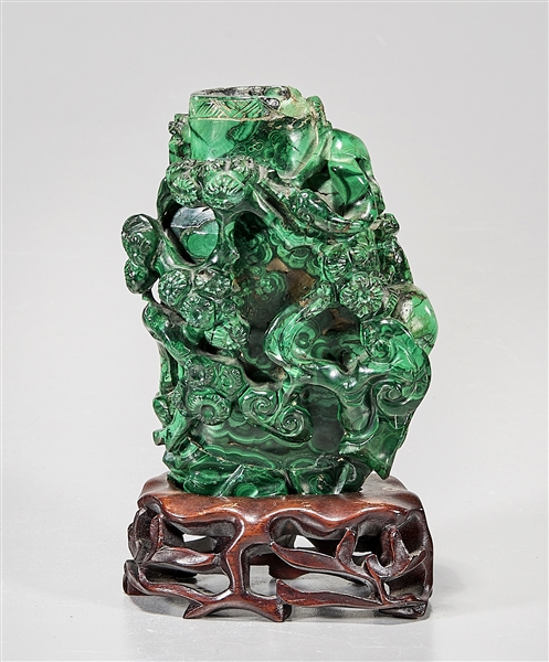 Chinese carved malachite vase  2aed7d