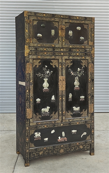 Tall Chinese painted hard wood 2aed9e