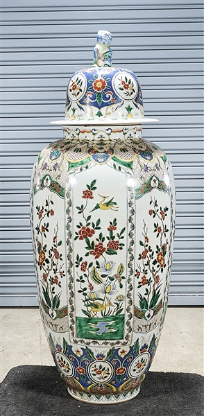 Tall Chinese enameled porcelain