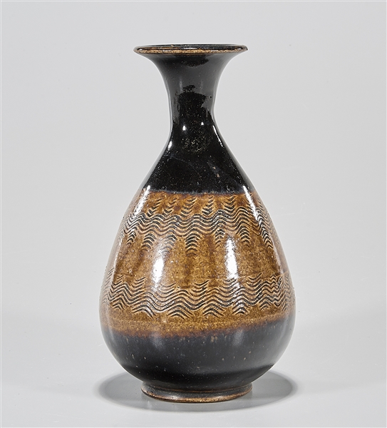 Chinese brown and black glazed porcelain