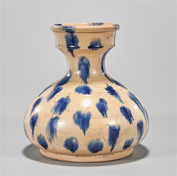 Chinese glazed ceramic vase; H: