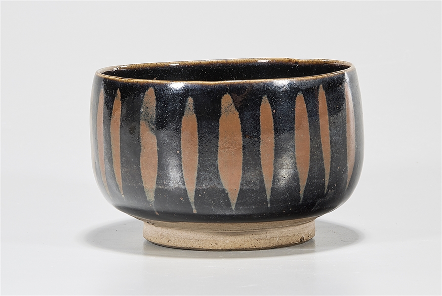 Chinese black glazed ceramic bowl; 2