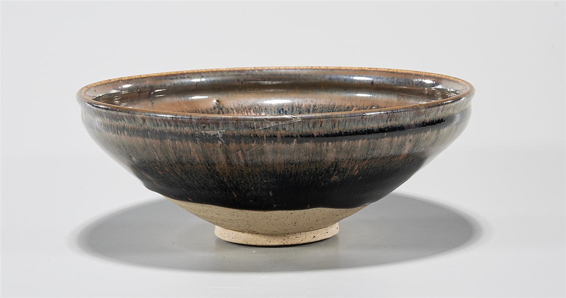 Chinese brown glazed ceramic bowl; D: