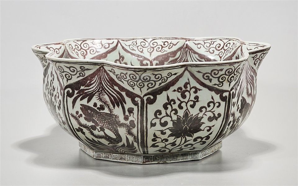 Chinese red and white porcelain