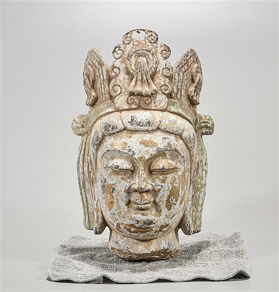 Chinese parcel gilt stone head 2aee5f