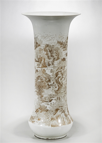Chinese porcelain gu form vase;