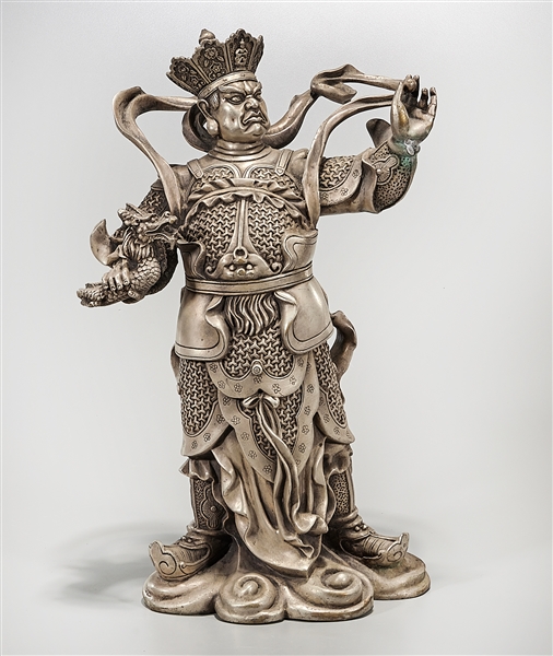 Chinese metal sculpture of a guardian 2aee86