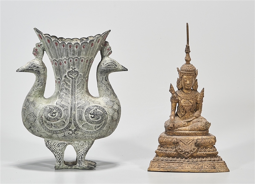 Two Southeast Asian metal sculptures;