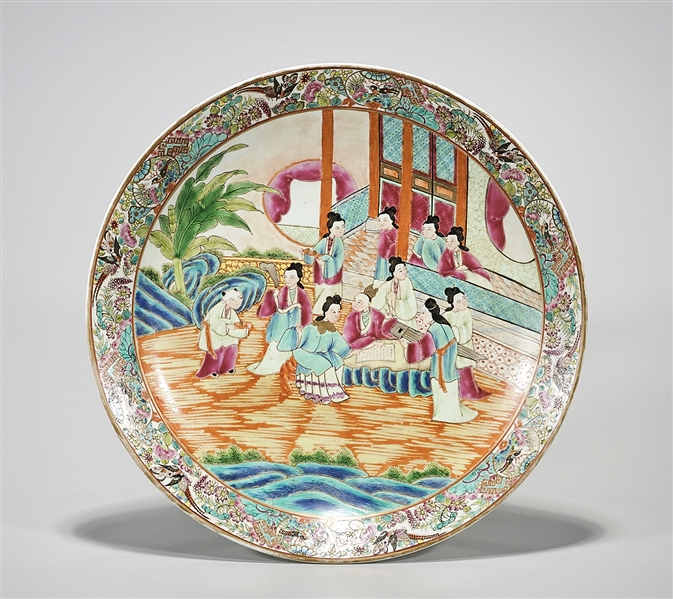 Chinese enameled porcelain charger  2aeec3