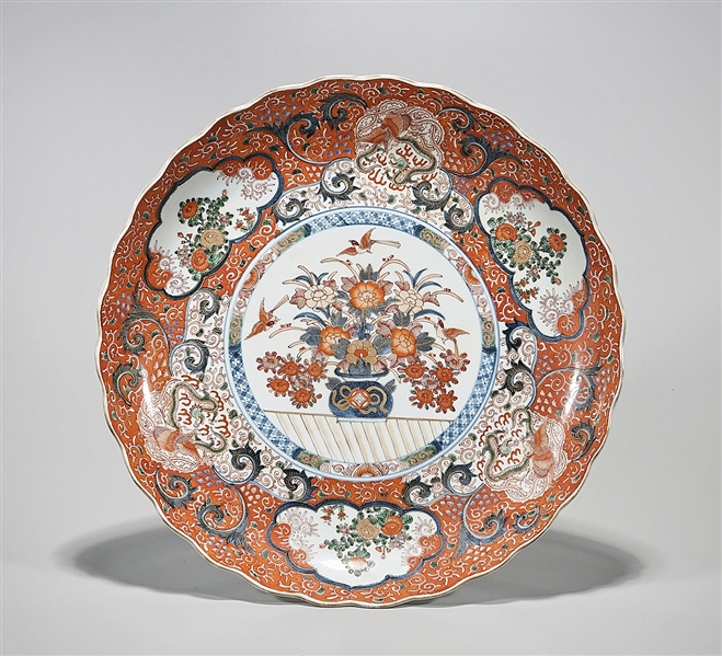 Japanese glazed porcelain scalloped