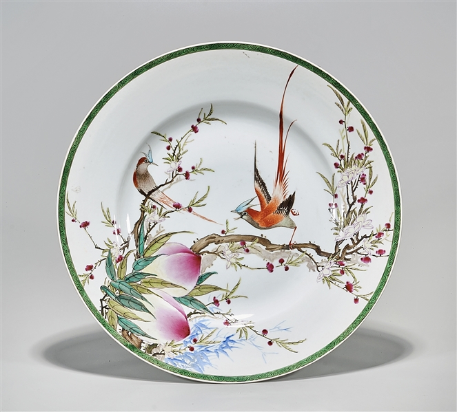 Chinese enameled porcelain charger;