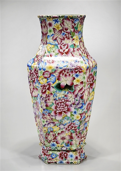 Tall Chinese enameled porcelain