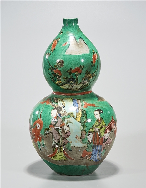 Chinese enameled porcelain turqoise