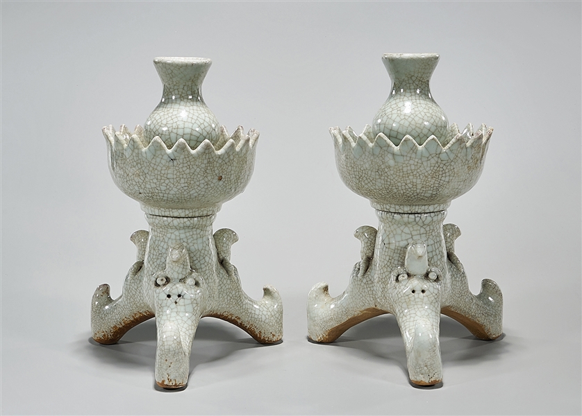 Pair of Chinese crackle glazed 2aefe3