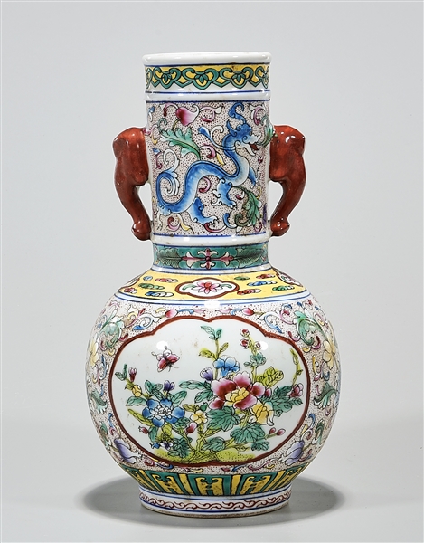 Chinese enameled porcelain vase;