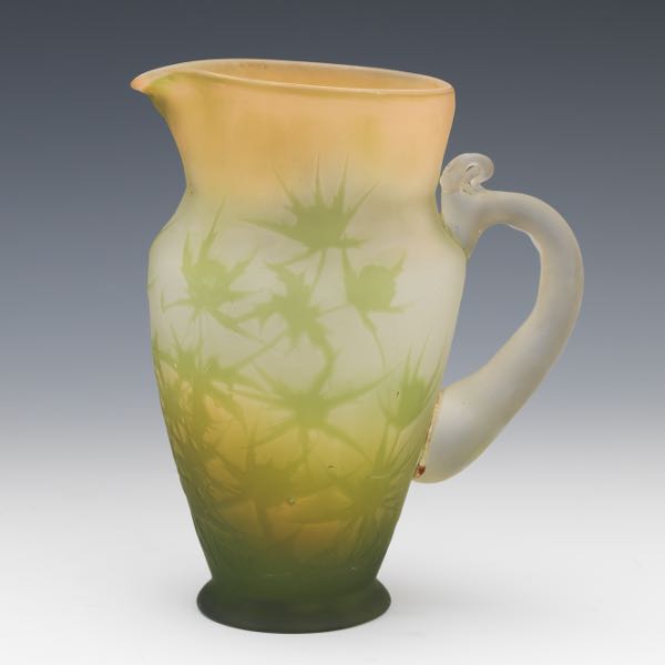 GALLE THISTLE PITCHER 8 ½" x 7"