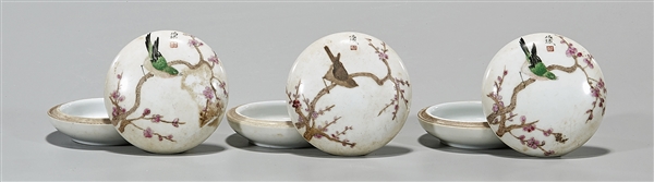 Three Chinese enameled porcelain