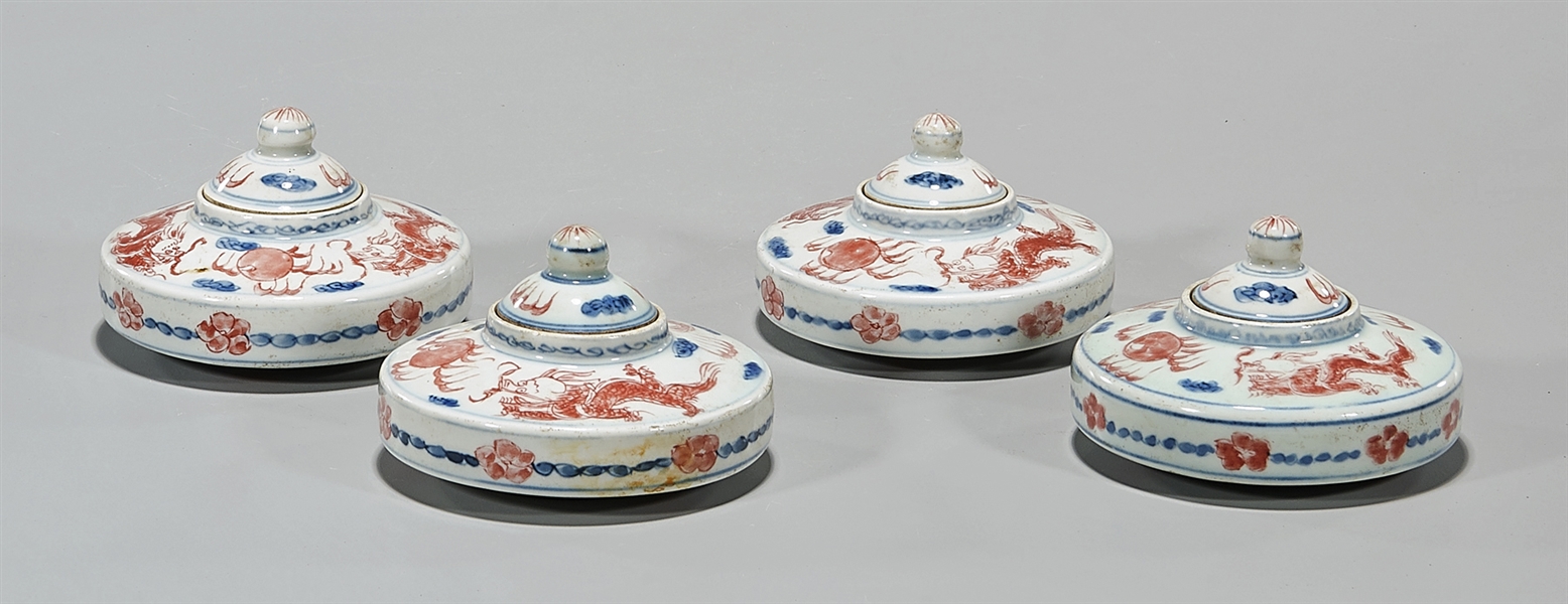 Four Chinese red blue and white 2af014