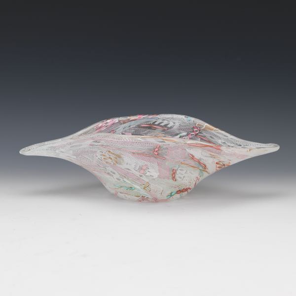 MURANO ART GLASS SCROLL BOWL 4 2af020