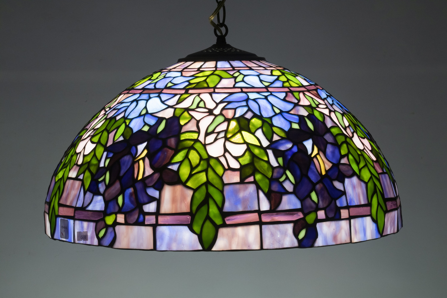 LEADED GLASS CEILING LIGHT Reproduction