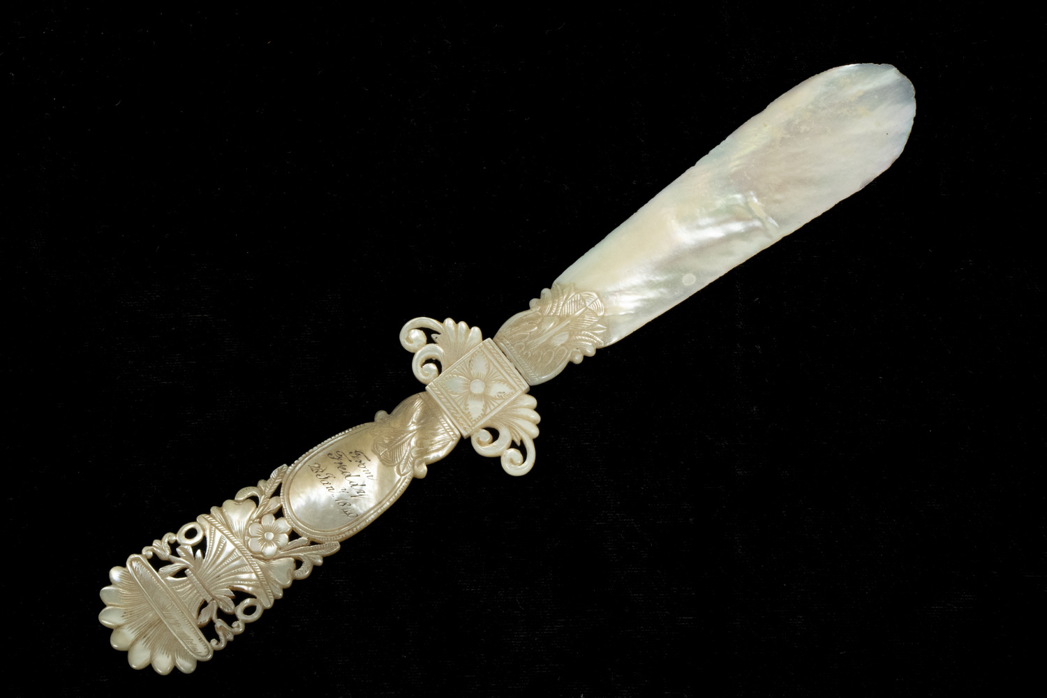 MOTHER-OF-PEARL LETTER OPENER DATED