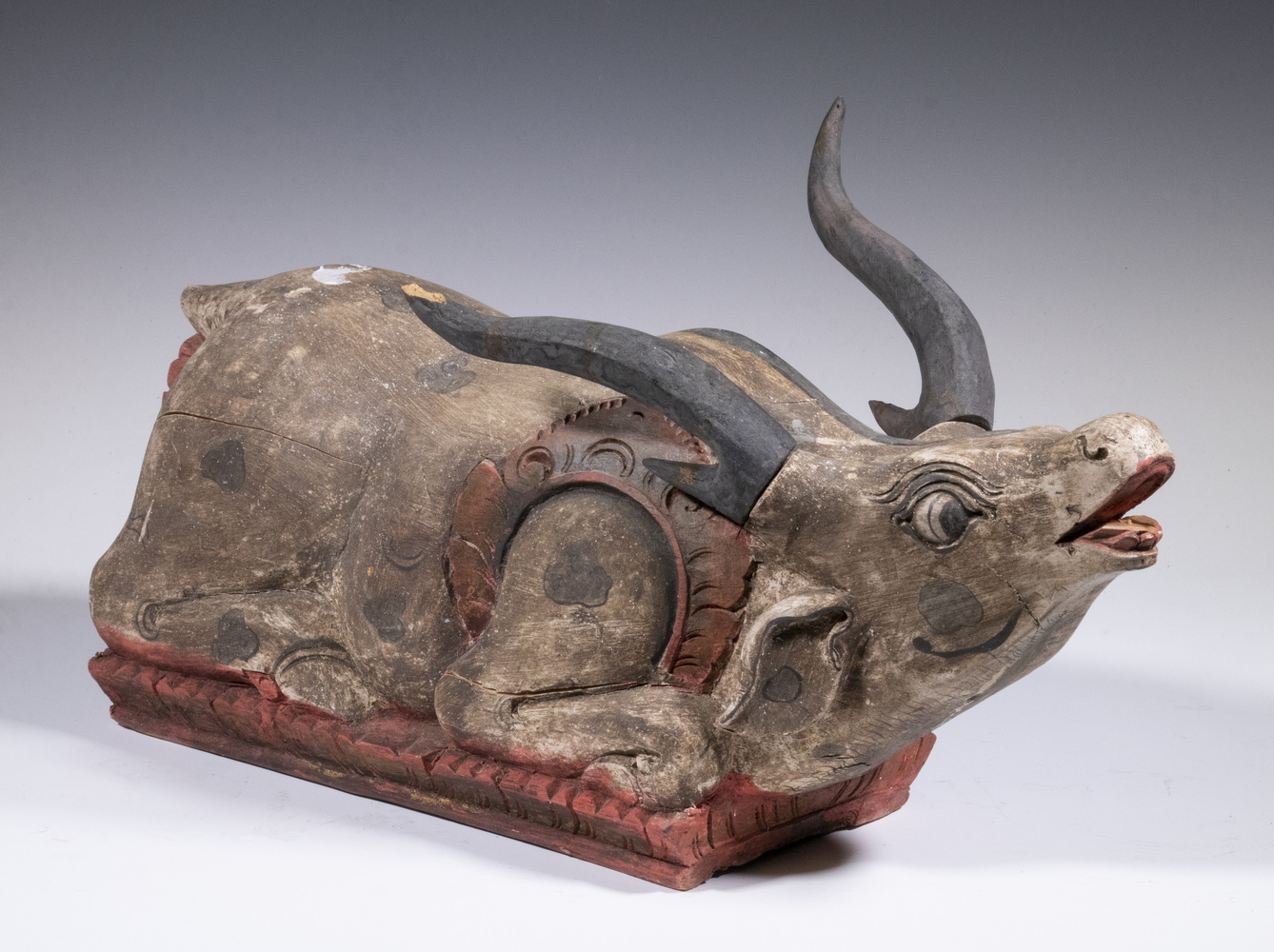 20TH C. THAI CARVING OF A YAK Carved
