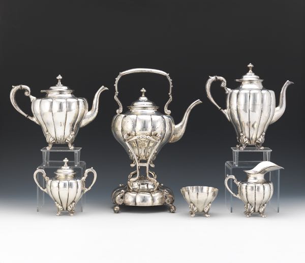 MEXICAN SILVER TEA AND COFFEE SERVICE 2b1842