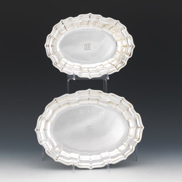TWO FRANK SMITH SCALLOPED STERLING