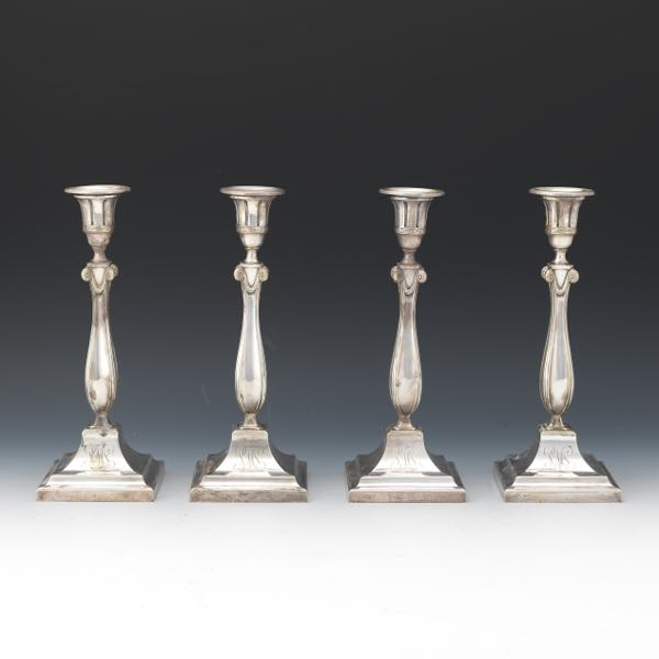 FOUR ENGLISH SILVER PLATED BALUSTER 2b184e