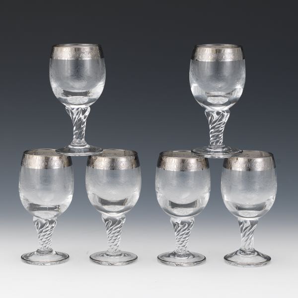 SIX GLASS CORDIALS 5" x 2 ½" Six