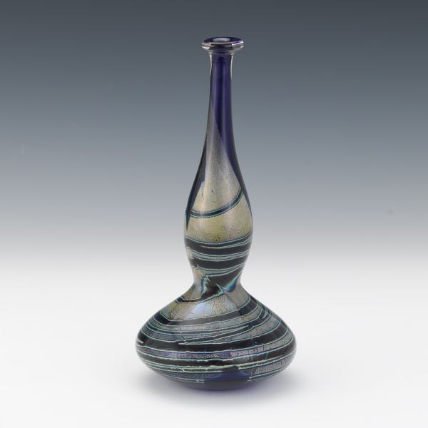 STUDIO GLASS BUD VASE, POSSIBLY ROBERT