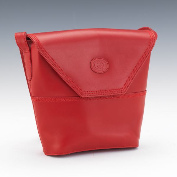 GUCCI RED LEATHER SHOULDER BAG 2b18cf