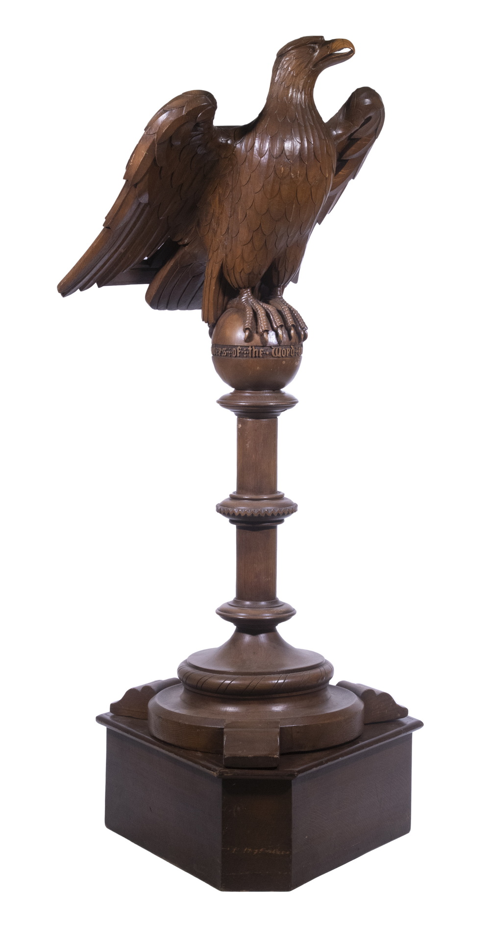 CARVED EAGLE LECTURN 19th c Oak 2b1955