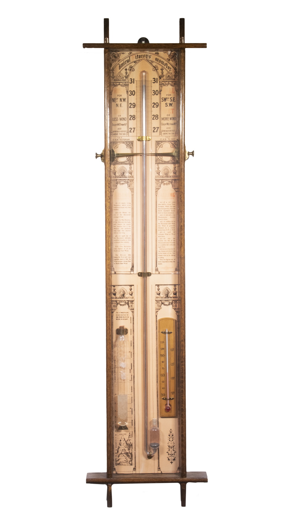 ADMIRAL FITZROY'S OAK CASED BAROMETER