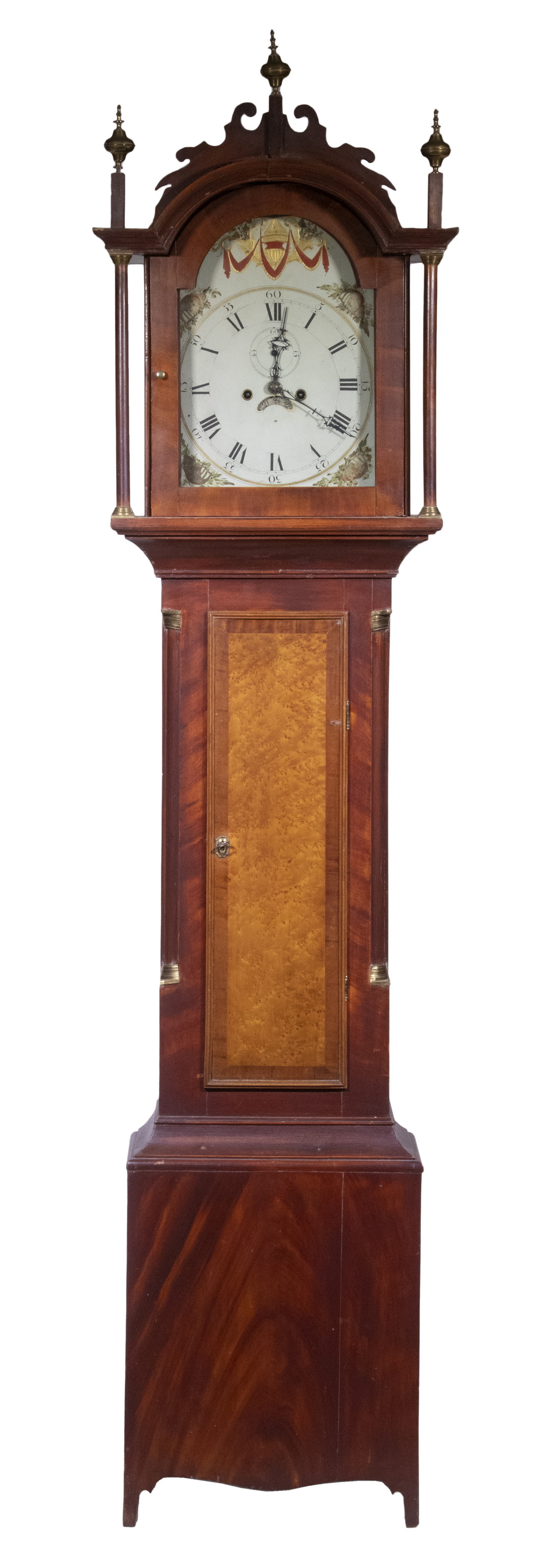 NEW HAMPSHIRE FINE INLAID TALL CLOCK,